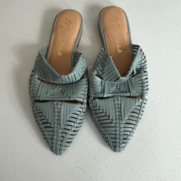 Matisse Woven Flats in Light Blue - Picture 1 of 7